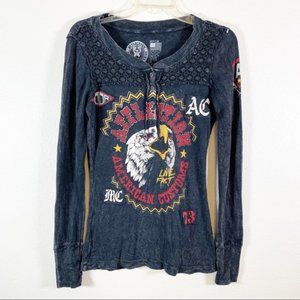 AFFLICTION LONG SLEEVE SIZE MEDIUM